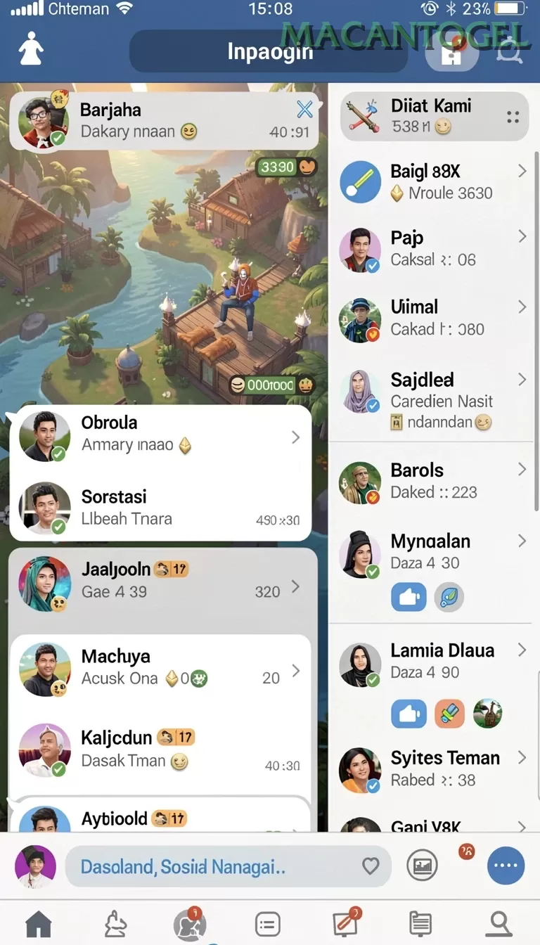 Cuplikan layar BANDARCOLOK — menu navigasi
